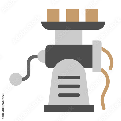 Meat Grinder Flat Icon Design