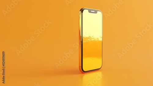 icon, symbol, 3d, sign, exclamation, button, vector, illustration, glass, blank, phone, empty, business, metal, technology, mobile, bottle, design, light, telephone, yellow, web, computer, paper, atte photo