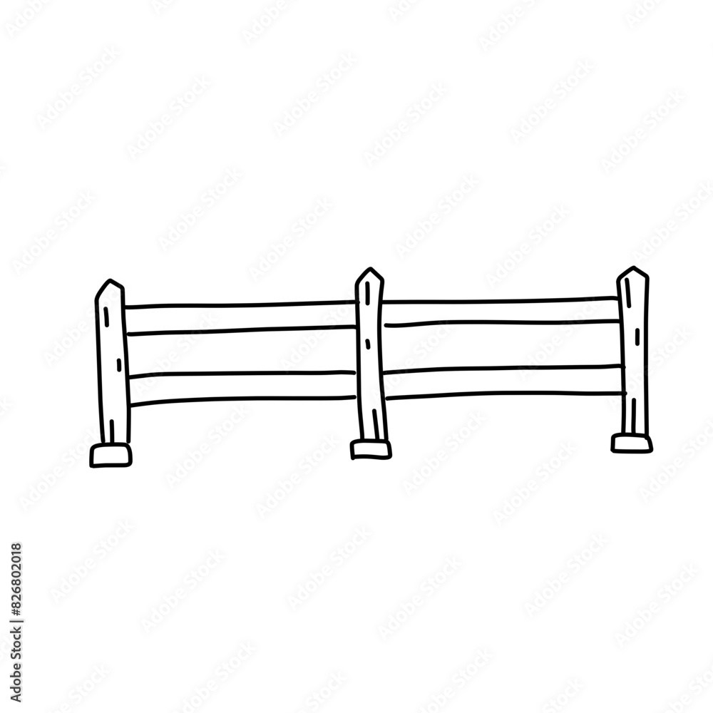 handdrawn wooden fence doodle handdrawn wooden fence doodle