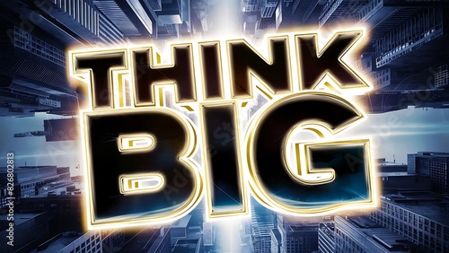 think big (Motivational Quotes- Illustration-typography)