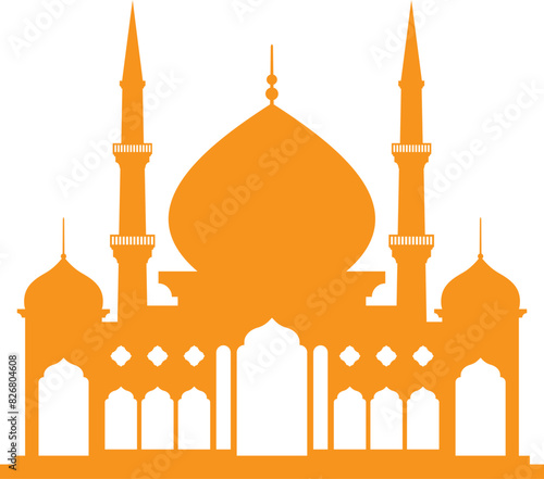 Mosque silhouette shape illustration