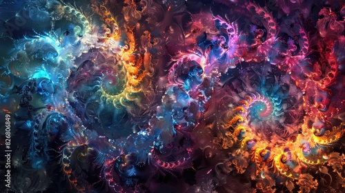 Fractal cosmos in vibrant hues