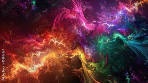 Fractal cosmos in vibrant hues