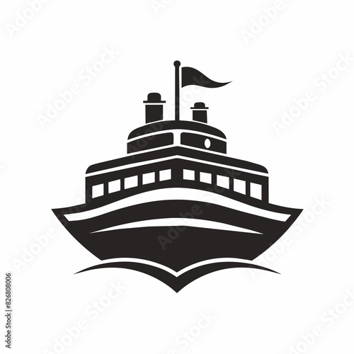create-a-minimalist boat-logo-vector-art illustration 