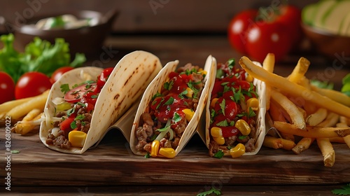 Soft Beef Tacos with Fries