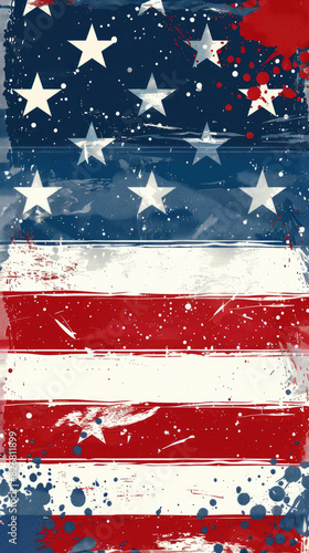 USA Independence Day banner background. Flag of United States of America concept
