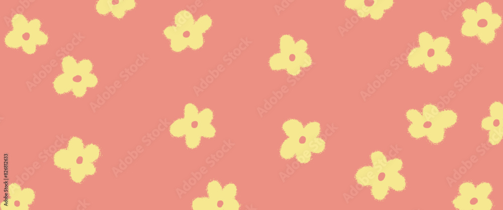 seamless pattern with yellow flower seamless pattern with yellow flower