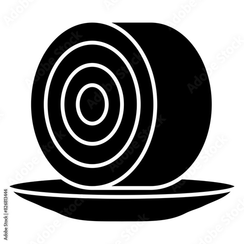 swiss roll cake icon