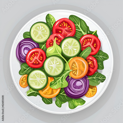 Salad plate illustration