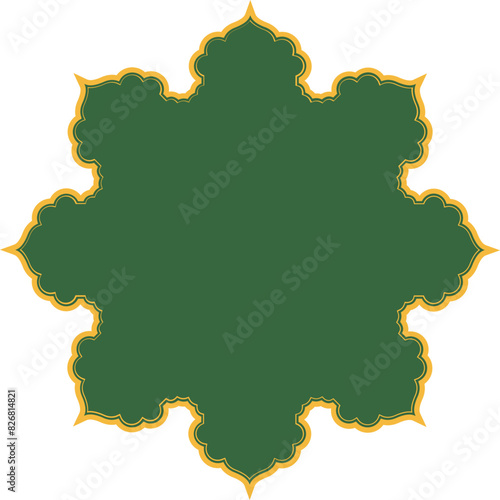 Islamic round ornament shape