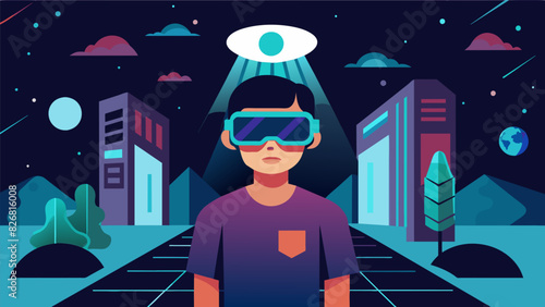 An introspective film exploring the blurred lines between reality and virtual reality in a digital natives life showcased at the festival.. Vector illustration