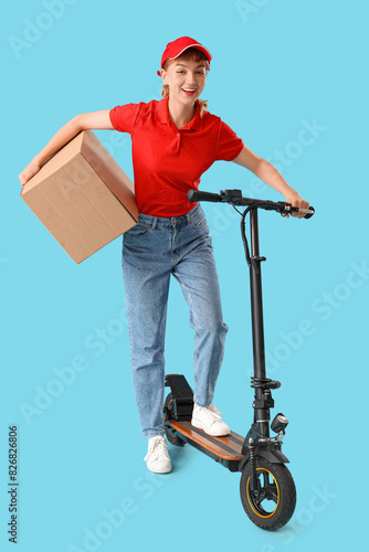 Portrait of female courier ...