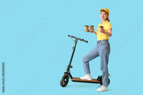 Portrait of female courier ...