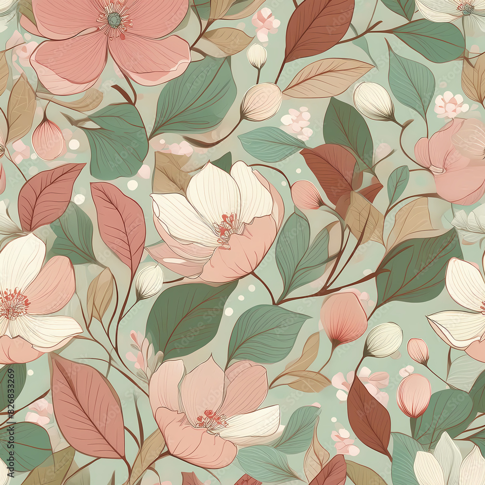seamless pattern with flowers seamless pattern with flowers