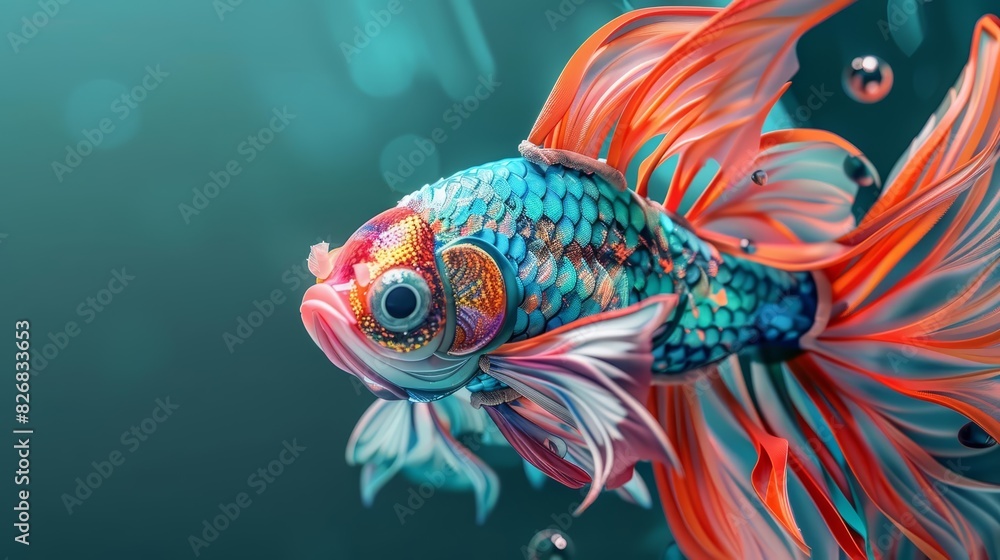 A creative fantastic of an aqua animal A creative fantastic of an aqua animal