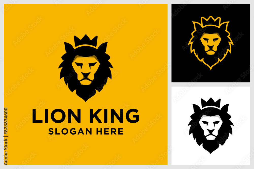 Head lion king logo design vector Head lion king logo design vector