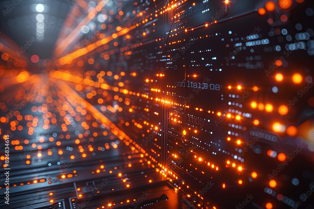 Obraz premium Digital Transformation, System Engineering and Programming Abstract Background