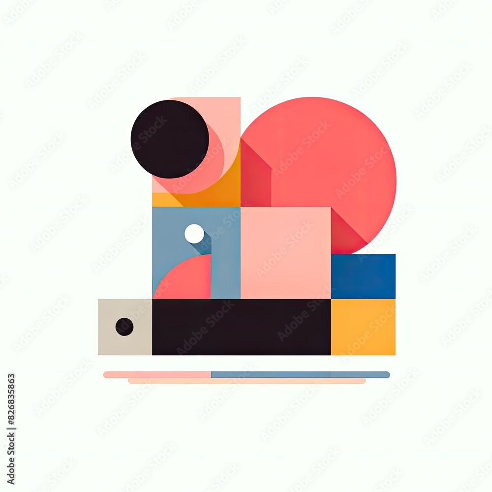 minimal abstract geometric art with bright colors minimal abstract geometric art with bright colors