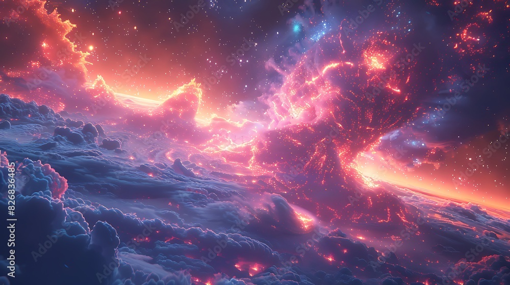 gaseous alien lifeform with energy manipulation abilities on a planet with thick colorful atmospheres and floating land masses gaseous alien lifeform with energy manipulation abilities on a planet with thick colorful atmospheres and floating land masses
