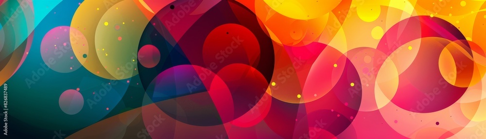 Dynamic Circles: Vibrant Abstract Pattern with Overlapping Circles and Dynamic Colors Dynamic Circles: Vibrant Abstract Pattern with Overlapping Circles and Dynamic Colors
