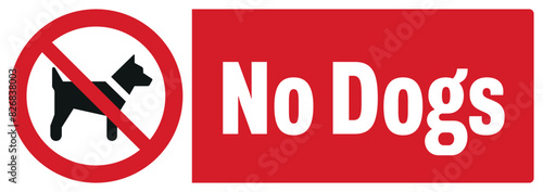 ISO prohibition safety signs_no dogs landscape size 1/2 a4,a3,a2,a1