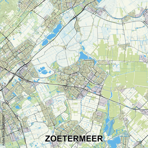 Zoetermeer, Netherlands Poster map art photo