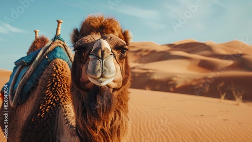 camel in the desert