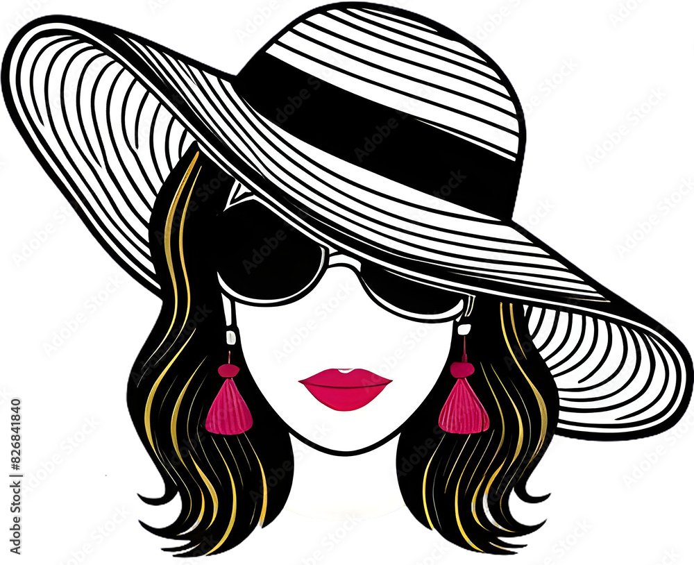 Girl with hat isolated on a transparent background Girl with hat isolated on a transparent background