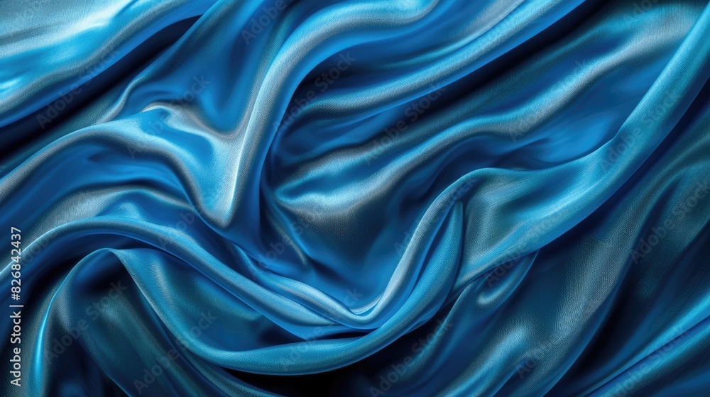 Fototapeta premium Wavy silk or satin liquid background with fabric silk texture