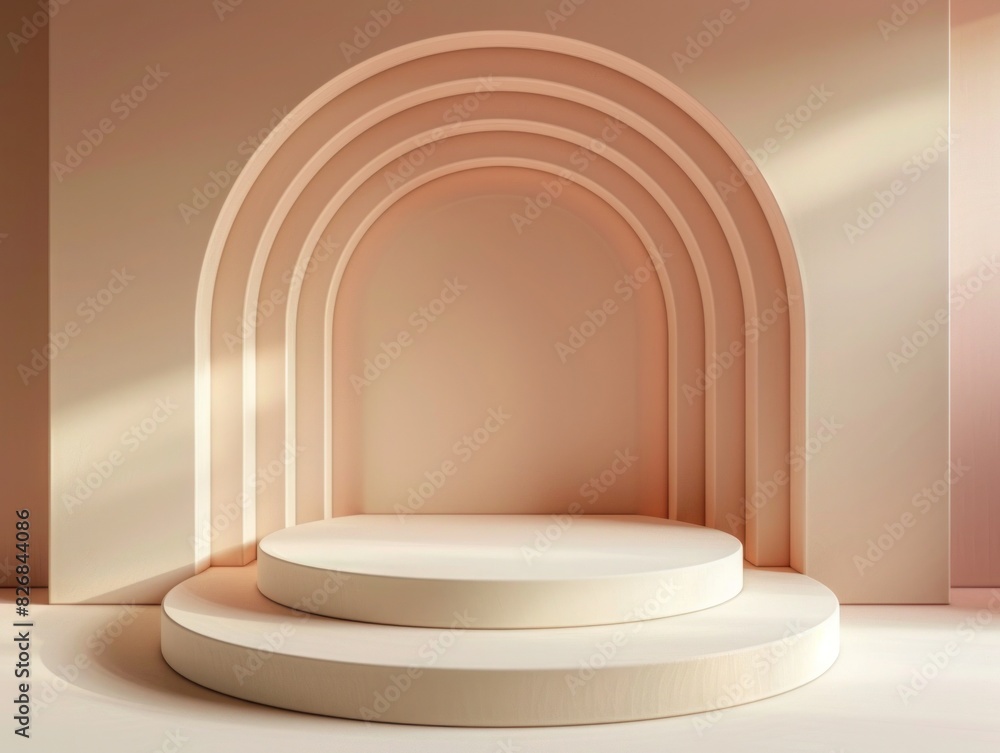 3D product podium display, summer product mockup background, 3D render illustration 3D product podium display, summer product mockup background, 3D render illustration