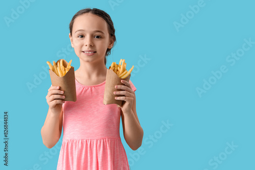 Happy cute little girl with...