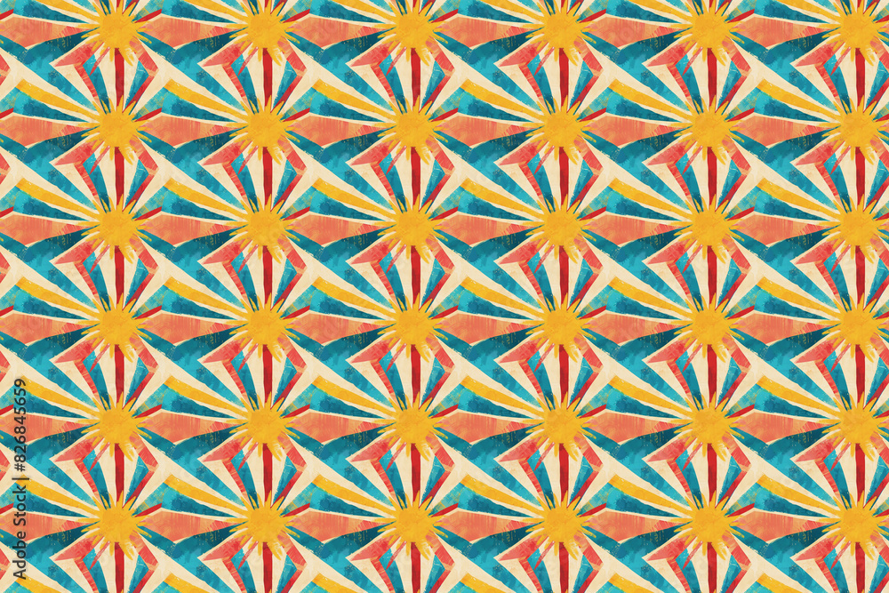 Colorful Abstract Sunburst Pattern Colorful Abstract Sunburst Pattern