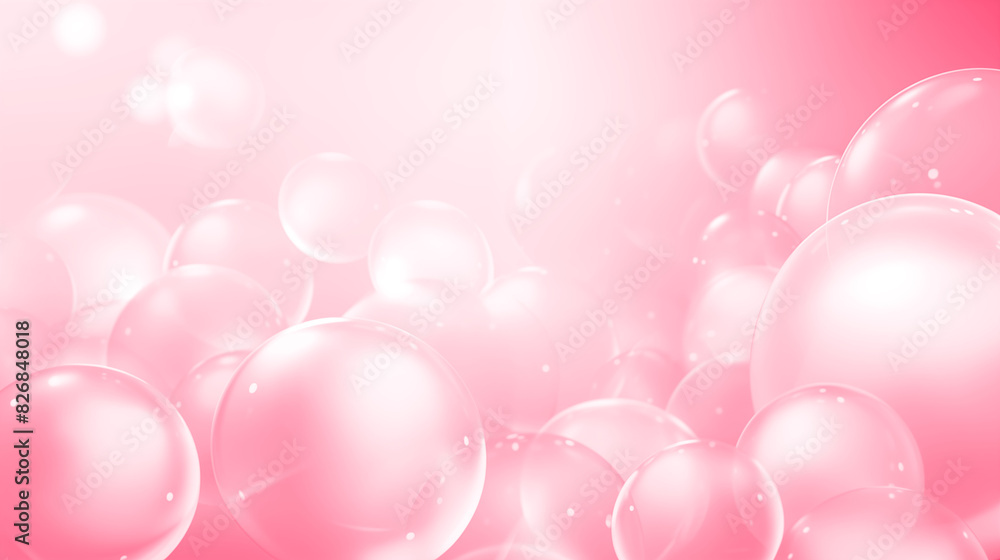 Pink bubbles beautiful background