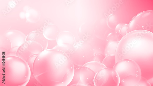 Pink bubbles beautiful background