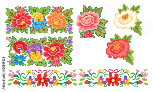 Yucatecan embroidery flowers 2