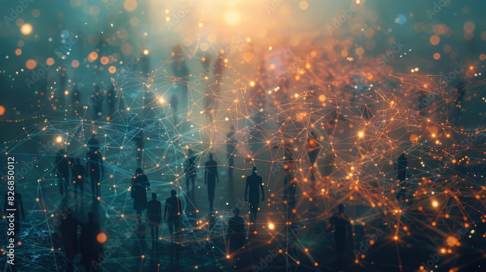 Obraz premium innovation ecosystems and collaborative networks