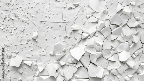 White polygon textured background.