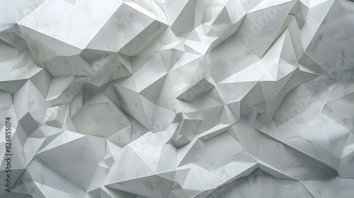 White polygon textured background.