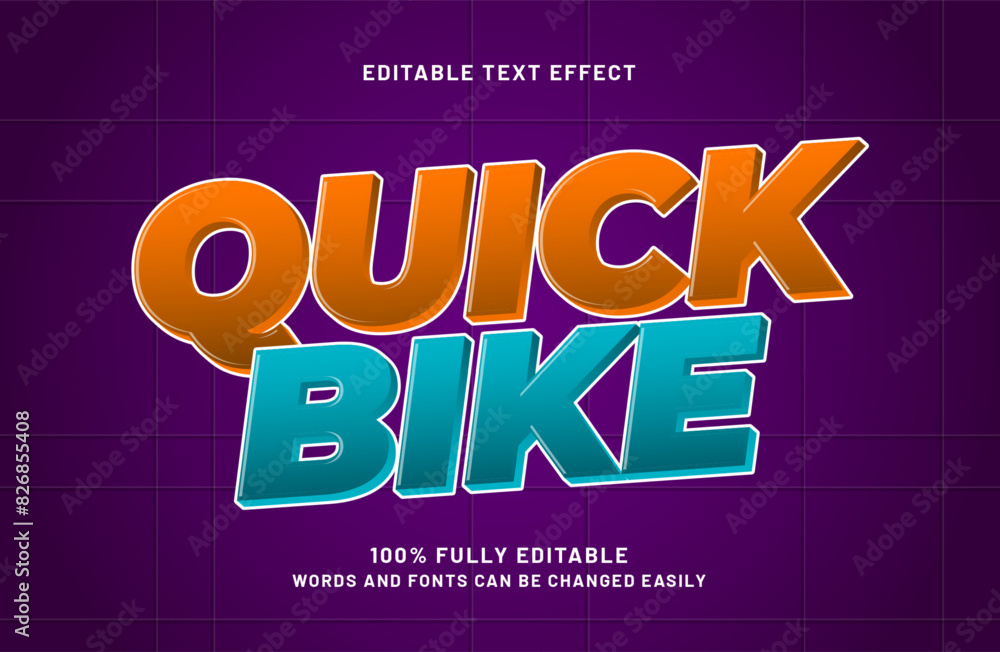 quick bike editable text effect quick bike editable text effect