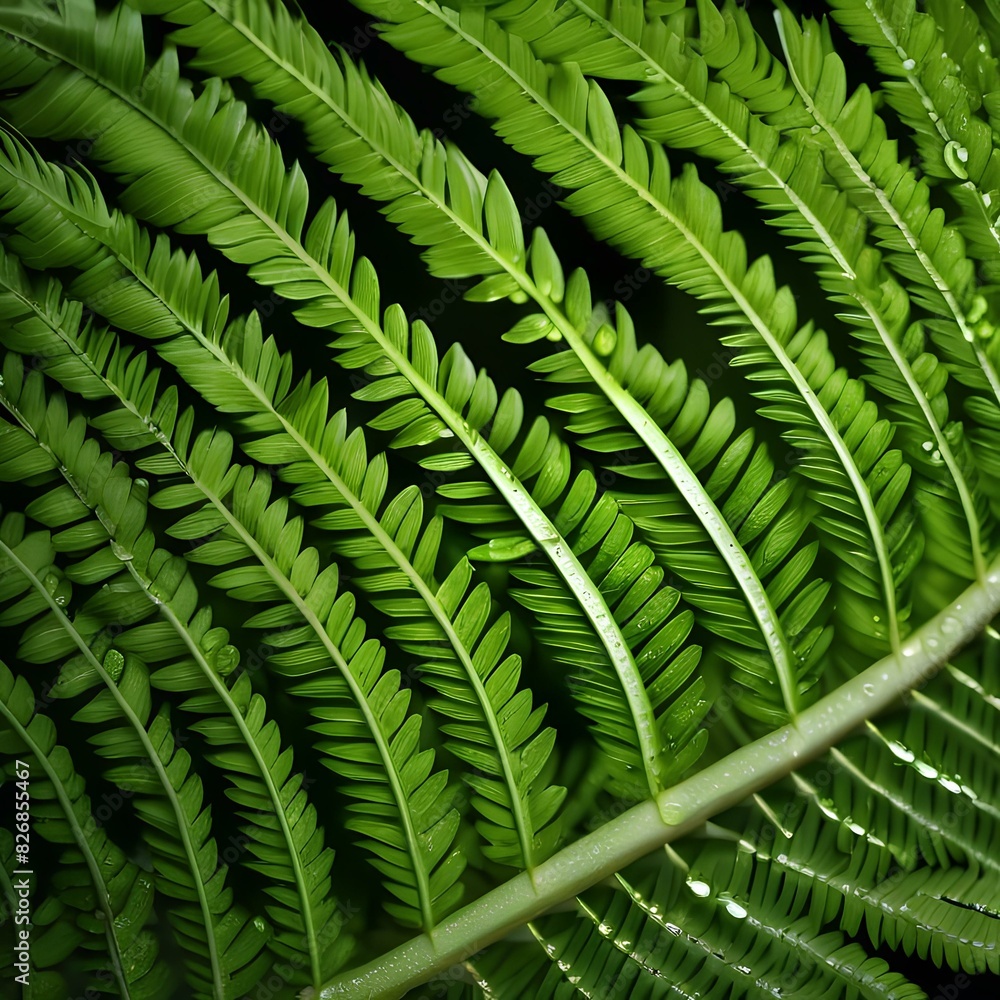 Close up of a fern leaf with water droplets on the fronds4 Close up of a fern leaf with water droplets on the fronds4