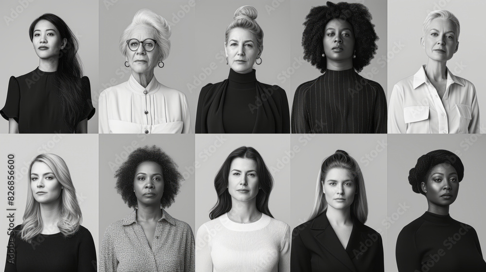 portraits of inspiring women, mug shots Stock Photo | Adobe Stock