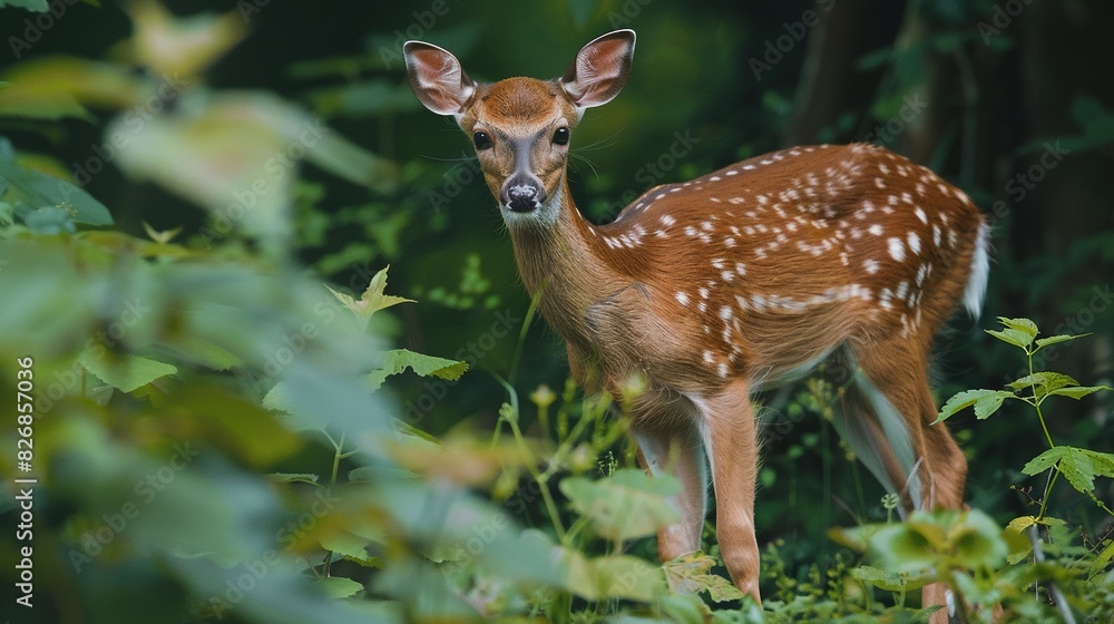 Small Deer Foraging in the Wilderness Small Deer Foraging in the Wilderness