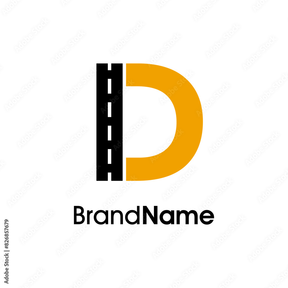 Simple Minimalist Initial D Way Logo Simple Minimalist Initial D Way Logo