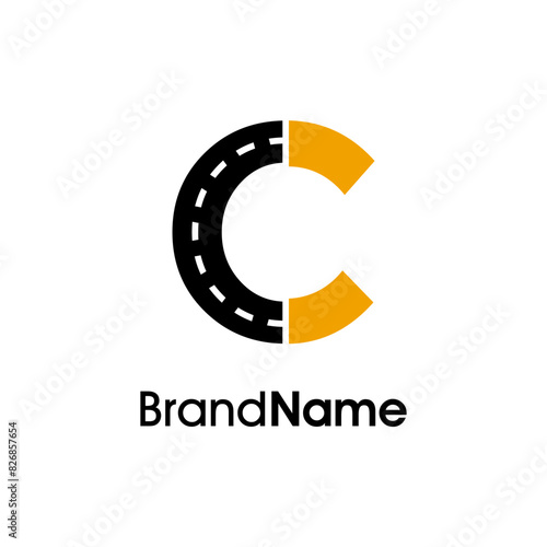 Simple Minimalist Initial C Way Logo