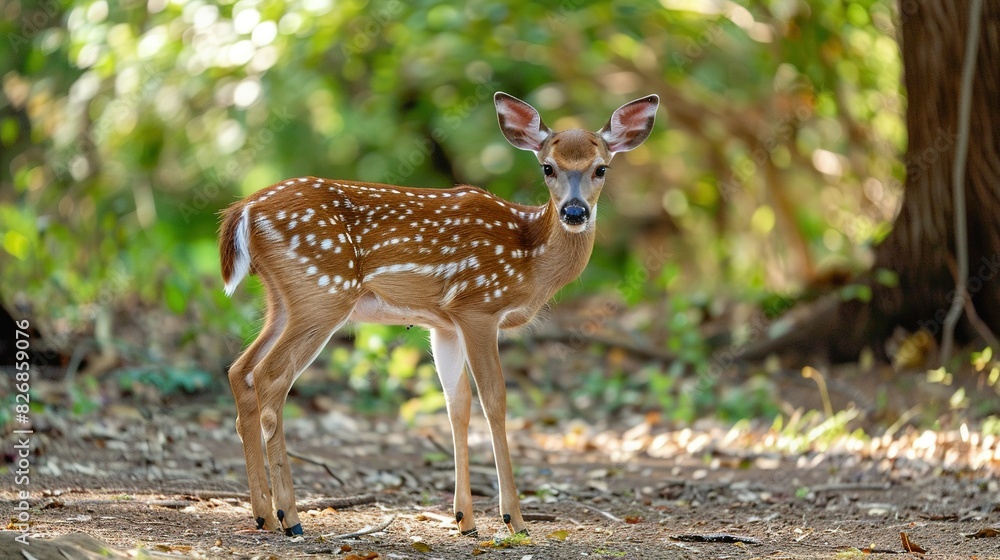 Deer Eating in Its Natural Environment Deer Eating in Its Natural Environment