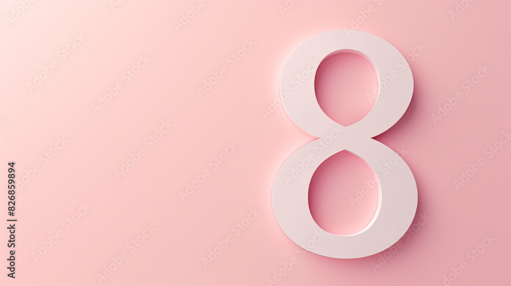 Women's day March 8 number symbol Women's day March 8 number symbol