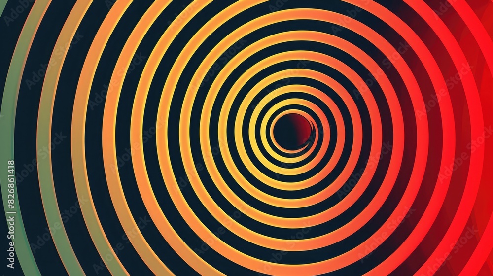Abstract background with concentric circles in different sizes and colors, creating a hypnotic effect Abstract background with concentric circles in different sizes and colors, creating a hypnotic effect