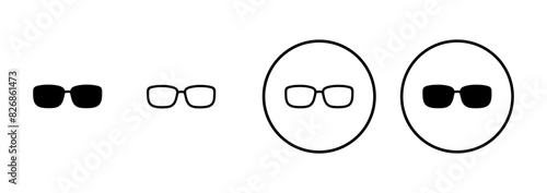 Glasses icon vector isolated on white background. Stylish Eyeglasses. Glasses vector. Optical concept