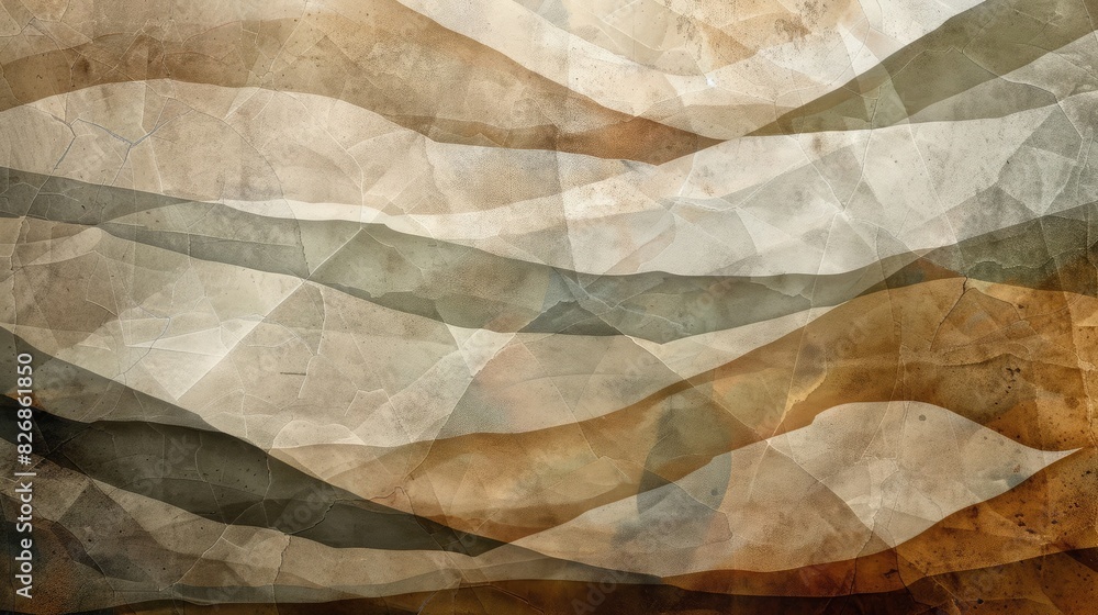 Abstract background with layered paper textures in neutral and earthy tones Abstract background with layered paper textures in neutral and earthy tones