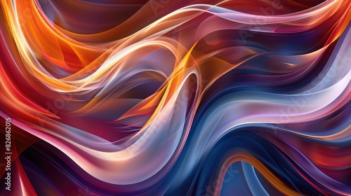 Abstract background with swirling, colorful lines creating a dynamic, fluid pattern